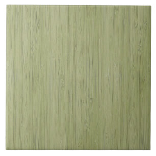 Moss Green Bamboo Wood Grain Look Ceramic Tile