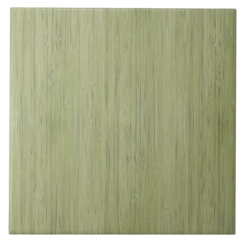 Moss Green Bamboo Wood Grain Look Ceramic Tile