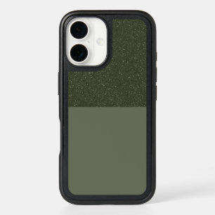 Moss Green Block iPhone 16 Case – Customizable