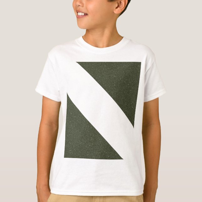 Moss Green Bold Diagonal Kids Tee (Front)