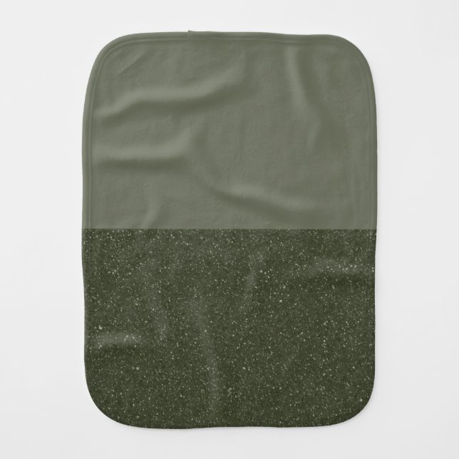 Moss Green Burp Cloth | Top-Solid Split (Custom) (Front)