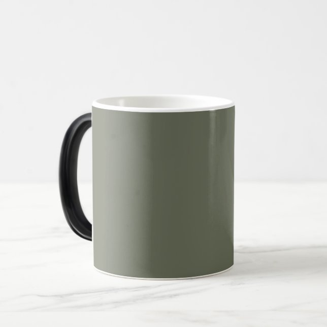 Moss Green Ceramic Mug – Customizable Design (Front Left)
