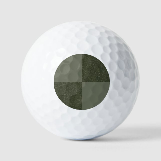 Moss Green Checker Golf Ball Design (Front)