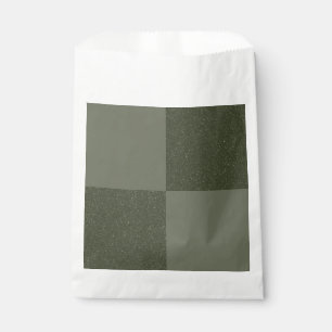Moss Green Checkerboard Favor Bag