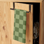 Moss Green Checkerboard Kitchen Towel<br><div class="desc">Moss Green Checkerboard</div>