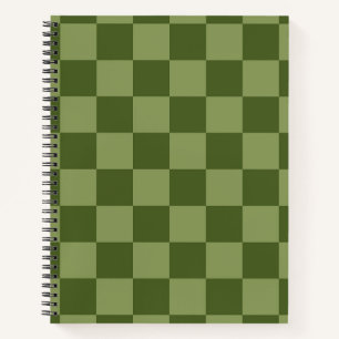 Moss Green Checkerboard Notebook