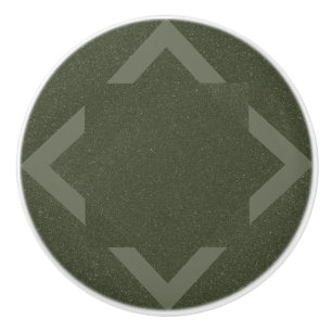 Moss Green Chevron Ceramic Drawer Knob – Customize