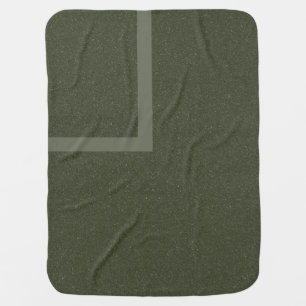Moss Green Corner Block Baby Blanket – Customize