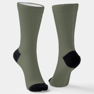 Moss Green Crew Socks – Customizable Pair