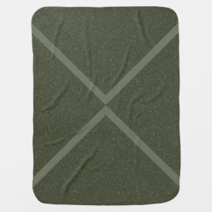 Moss Green Crisscross Baby Blanket – Customizable
