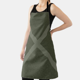 Moss Green Cross Apron – Customizable