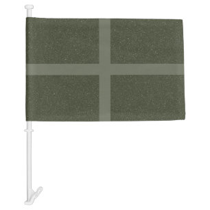 Moss Green Cross Car Flag – Customizable