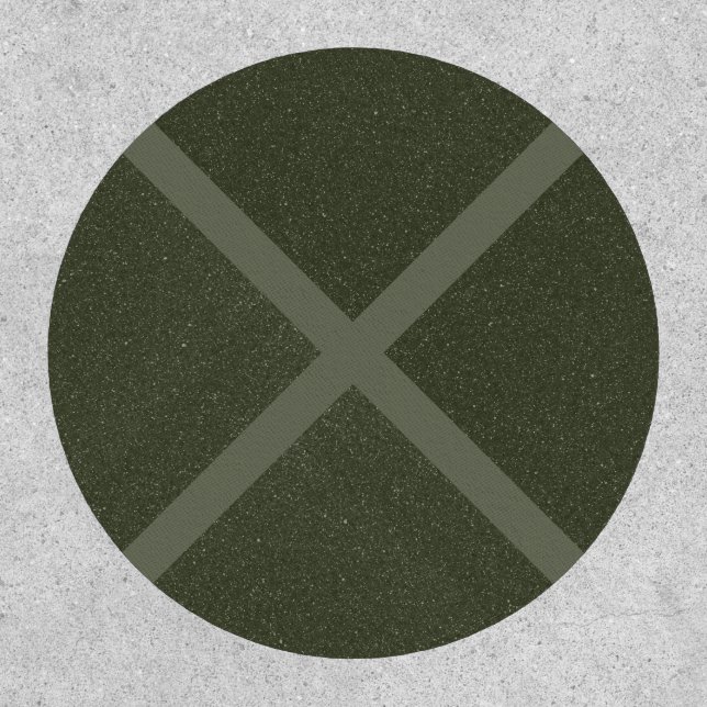 Moss Green Crossroads Patch – Customizable (Front)