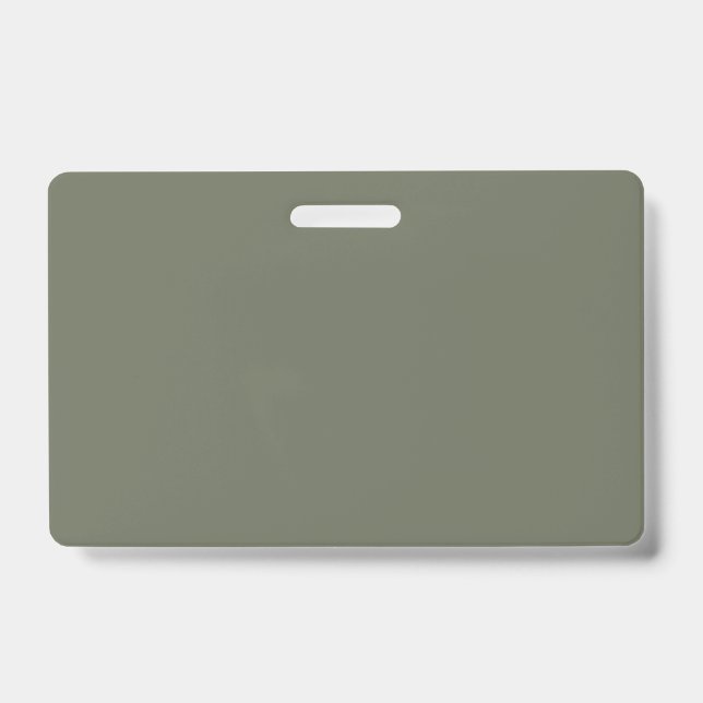 Moss Green Custom Name Badge (Front)