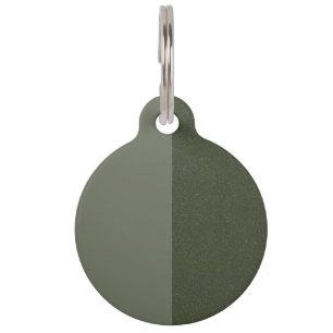Moss Green Custom Pet Tag – Textured & Matte