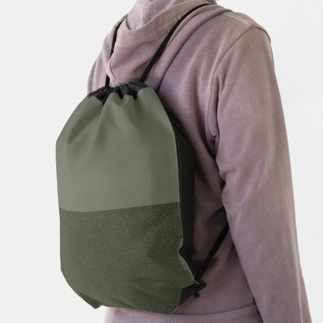 Moss Green Customizable Bulk Drawstring Bag (Insitu)