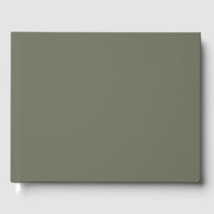 Moss Green Customizable Guest Book