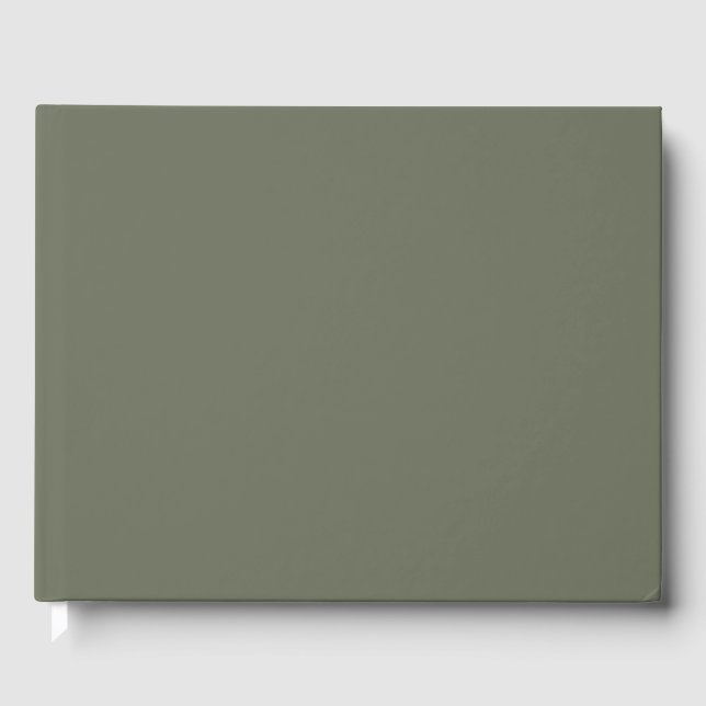 Moss Green Customizable Guest Book (Front)