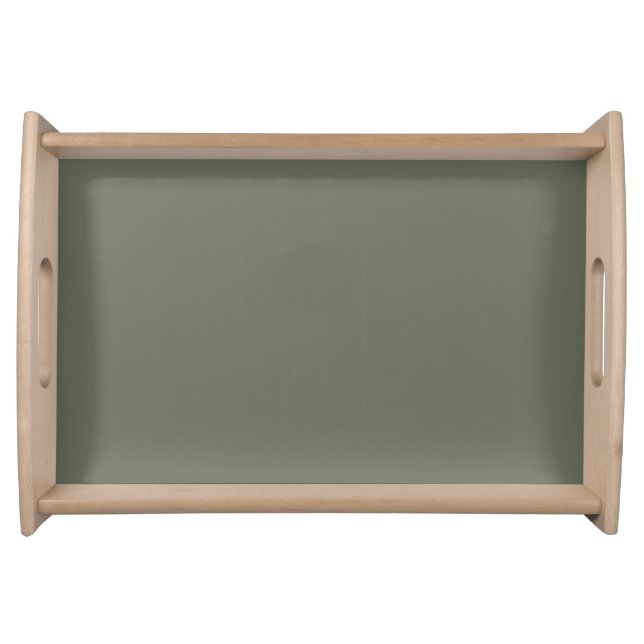Moss Green Customizable Wooden Serving Tray (Front)