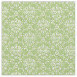 Moss Green Damask Fabric