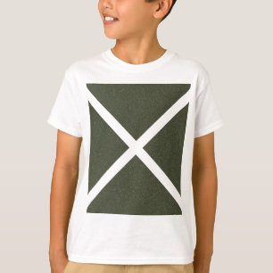 Moss Green Diagonal Cross Tee - T-Shirt