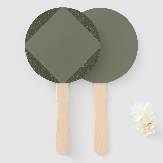 Moss Green Diagonal Fans – Bulk Custom Event Set (Front and Back)