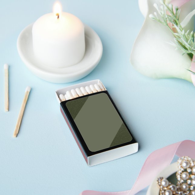 Moss Green Diagonal Matchbox Design Matchboxes (Insitu)