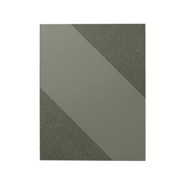 Moss Green Diagonal Stripe Notepad – Customizable (Rotated)
