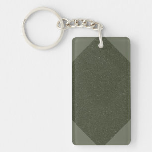 Moss Green Diamond Acrylic Keychain – Customizable