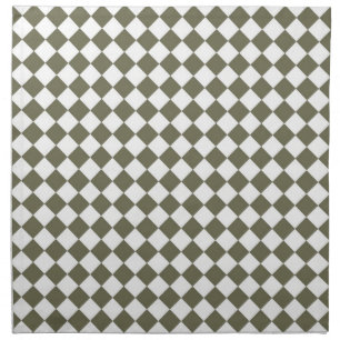 Moss Green Diamond Check pattern Cloth Napkin