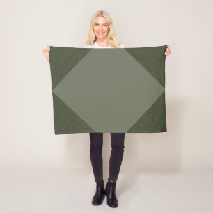Moss Green Diamond Fleece Blanket
