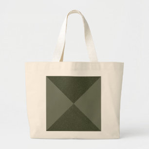 Moss Green Diamond Grid Tote Bag
