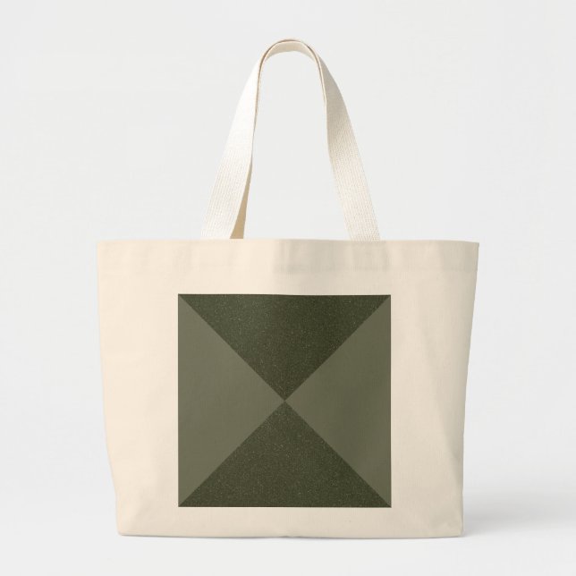 Moss Green Diamond Grid Tote Bag (Front)
