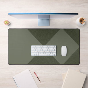 Moss Green Diamond Minimalist Desk Mat – Customize