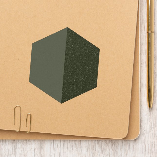 Moss Green Dimensional Patch – Modern Split Style (On Folder)