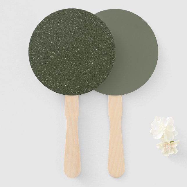 Moss Green Dual-Texture Fans – Customizable Bulk (Front and Back)
