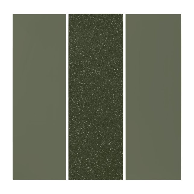 Moss Green Dual-Texture Triptych Panels (Front)