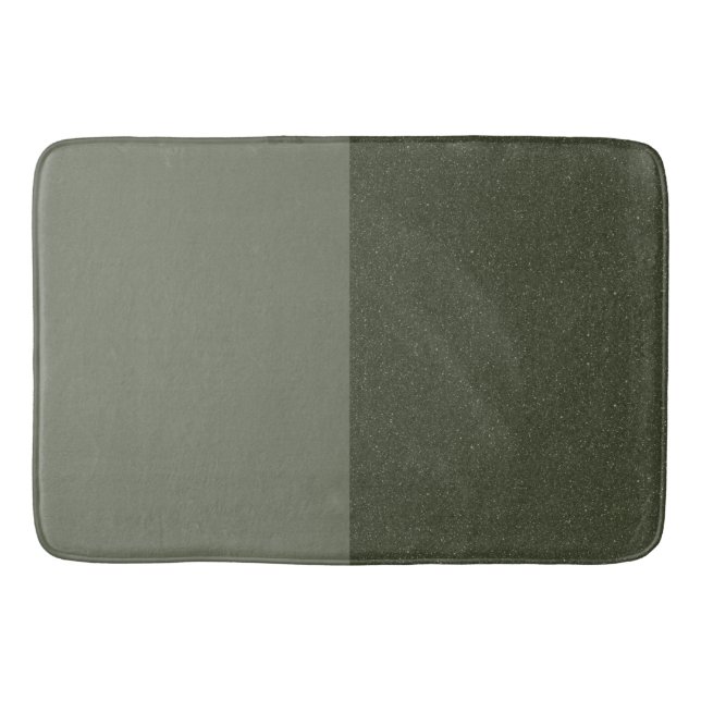 Moss Green Dual-Tone Bath Mat – Customizable (Front)