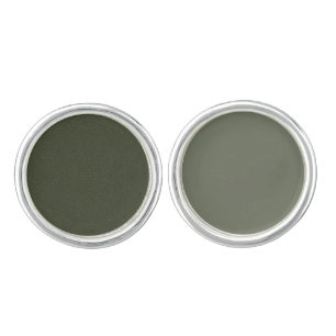 Moss Green Dual-Tone Cufflinks – Customizable