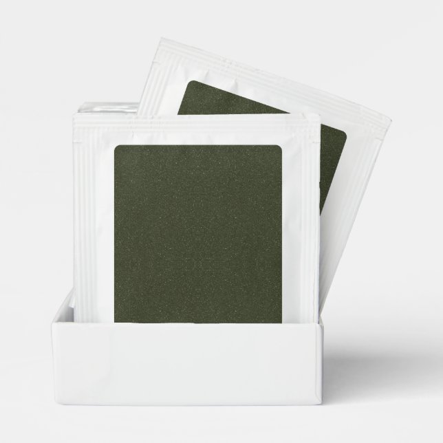 Moss Green Dual-Tone Custom Drink Mix Sachet (Pair)