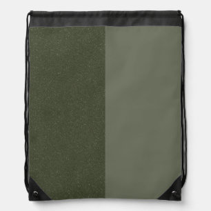 Moss Green Dual-Tone Drawstring Backpack - Custom