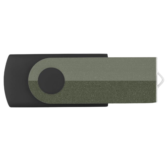 Moss Green Dual‐Tone Swivel USB Drive – Customize (Front)