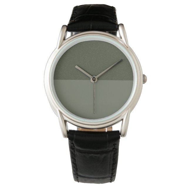 Moss Green Dual-Tone Watch Design – Customizable (Front)