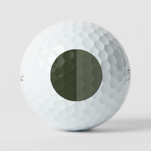 Moss Green Duo Design Golf Ball – Customizable (Front)