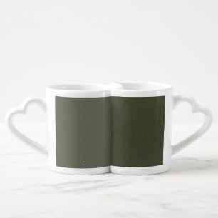 Moss Green Duo Heart Lovers’ Mug – Customizable
