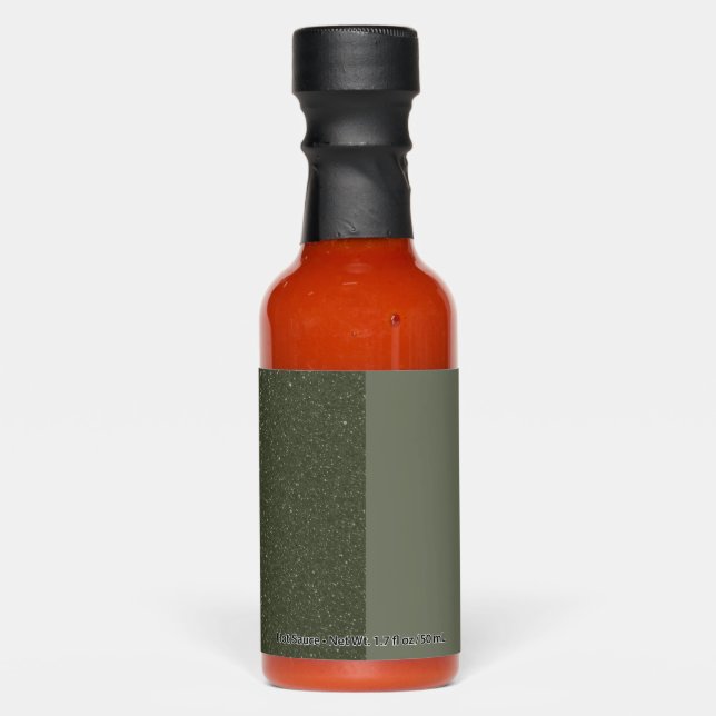 Moss Green Duo Hot Sauce Label Favor – Customize (Front)