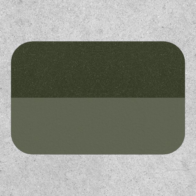 Moss Green Duo Patch – Textured Split Design (Front)