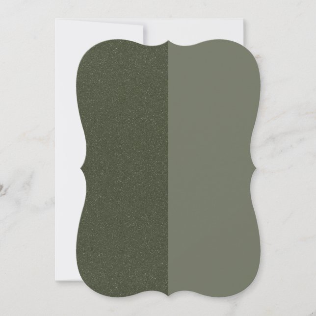 Moss Green Duo-Texture Bracket Card – Customizable (Front)