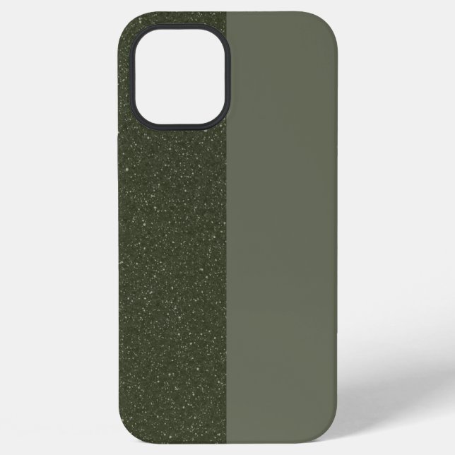 Moss Green Duo-Texture iPhone 12 Pro Max Case (Back)