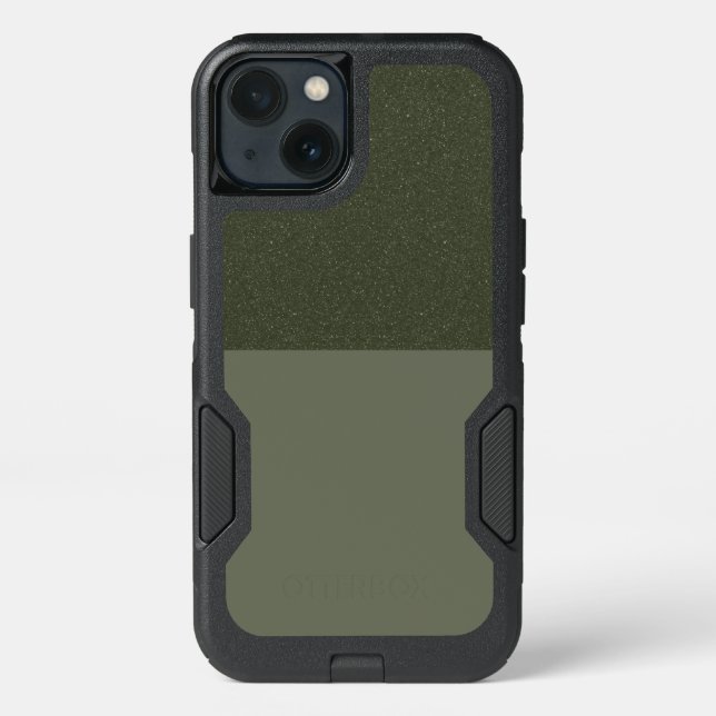 Moss Green Duo Texture OtterBox iPhone 13 - Custom Case (Back)